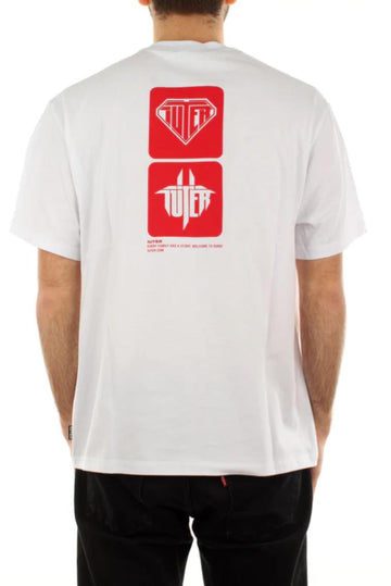 T-shirt Iuter Tab white red