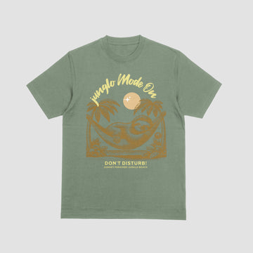 Junglo T-shirt Beach Mode On dustry green