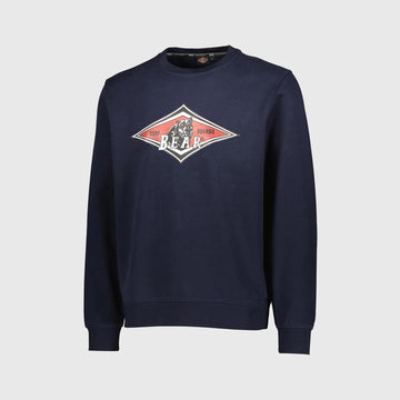 Felpa Bear Crew Neck Big Logo sky captain