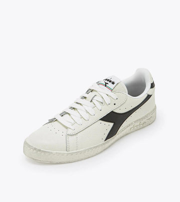 Diadora Game Low Waxed white black sneakers