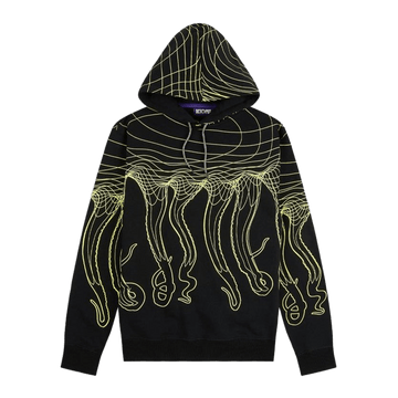 Felpa Octopus Flowing hoodie black