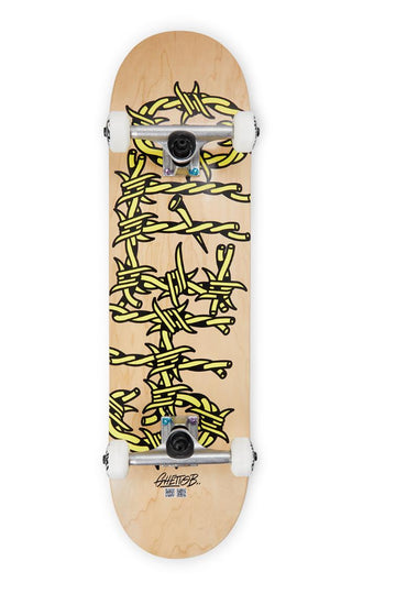 Skateboard Ghettoblaster per iniziare Barbed Wire Natural 8.375"
