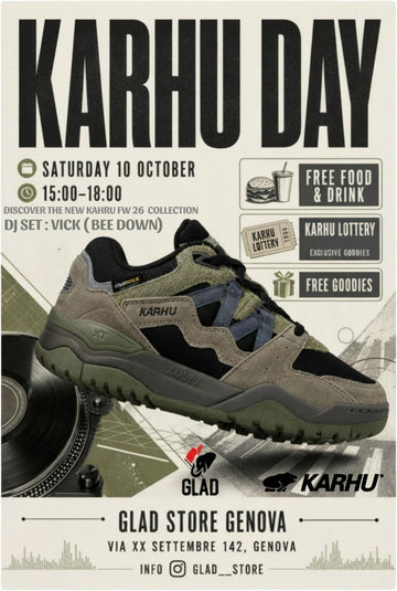 KARHU DAY at GLAD STORE GENOVA featuring the new KARHU F26 collection