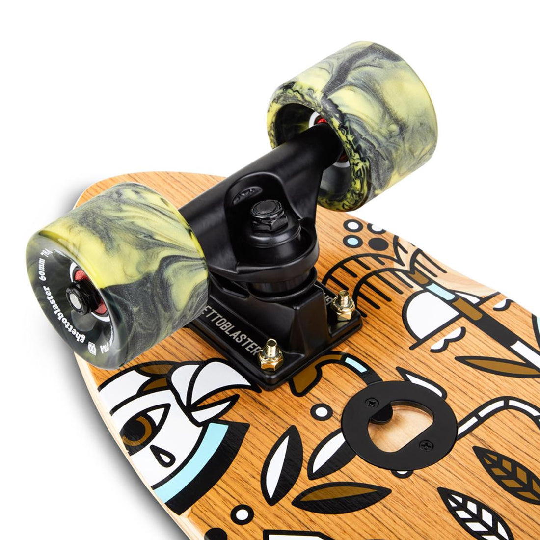 Skateboard Cruiser Ghettoblaster  Teak Geroglific  26" -7,25"