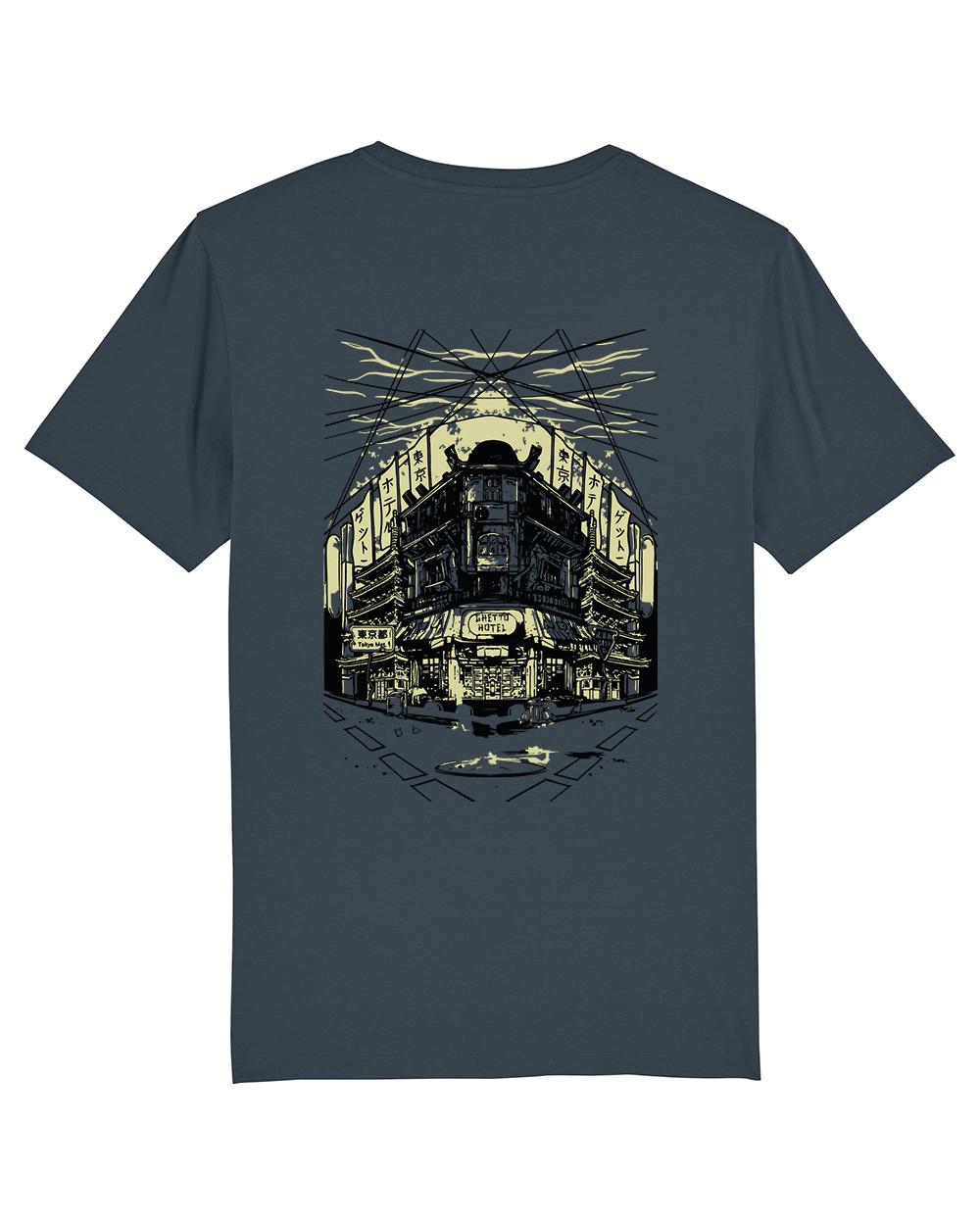 Maglietta T-shirt unisex Ghettoblastee Tokyo India grey