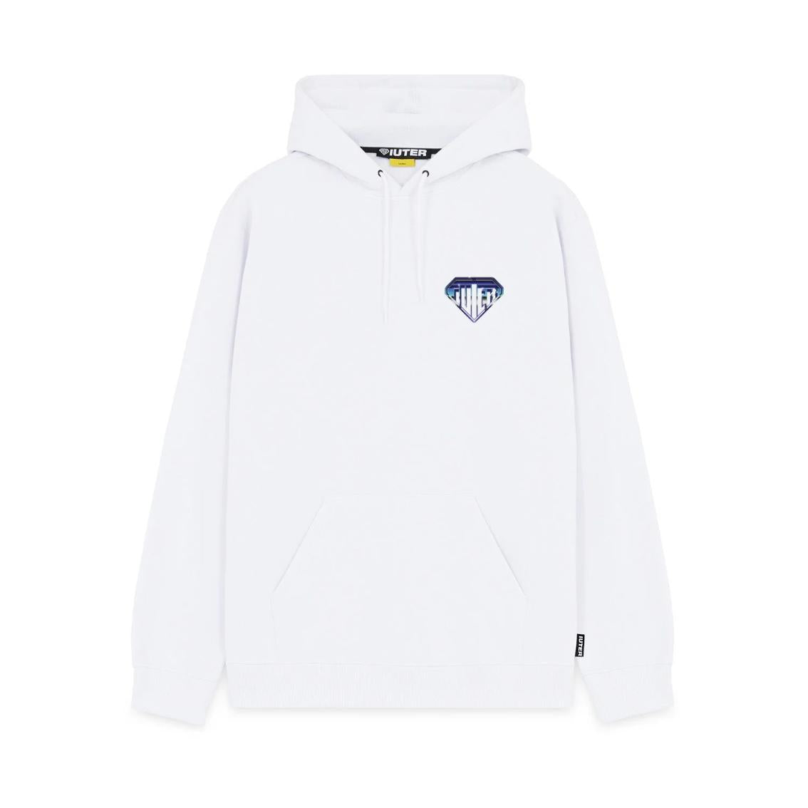 Felpa Iuter Metal Logo white hoodie