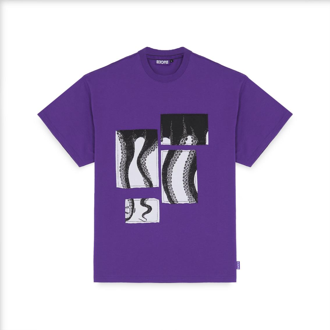 Maglietta T-shirt Octopus Patchwork purple