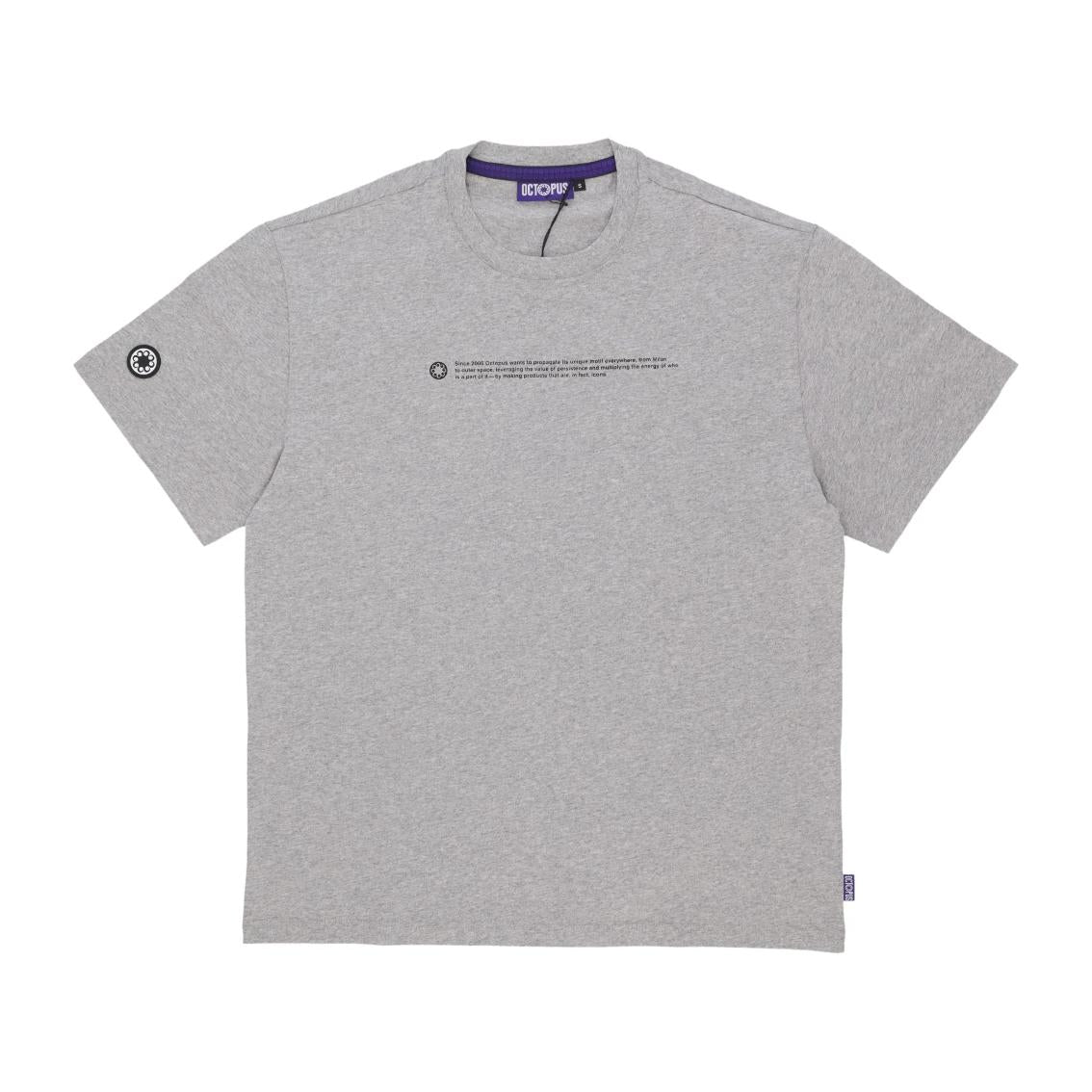 Octopus Outline Logo T-shirt gray black