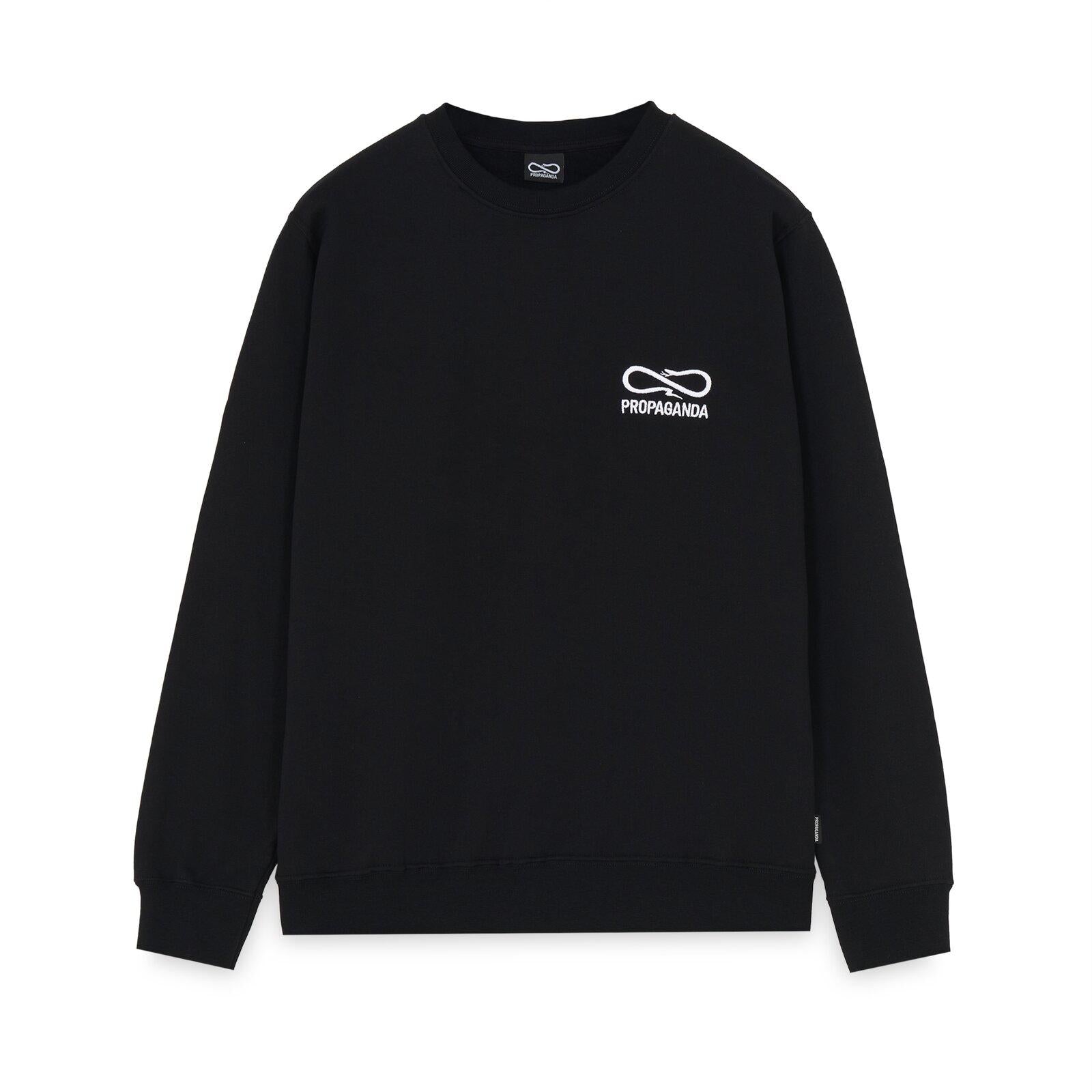 Felpa Propaganda Logo Embroid crewneck black