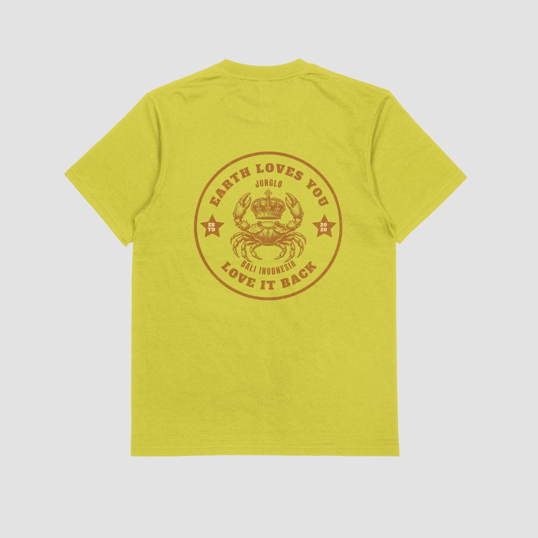 Junglo T-shirt Earth Love mustard