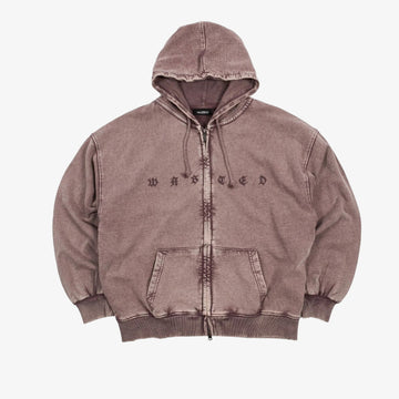Mikina Wasted Paris Splinter na zip Burgundská