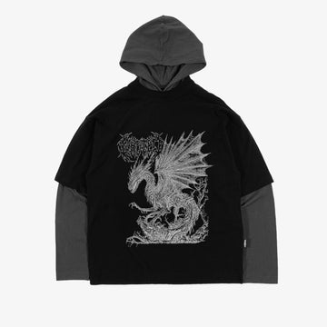 Mikina Wasted Paris Balaur černá hoodie