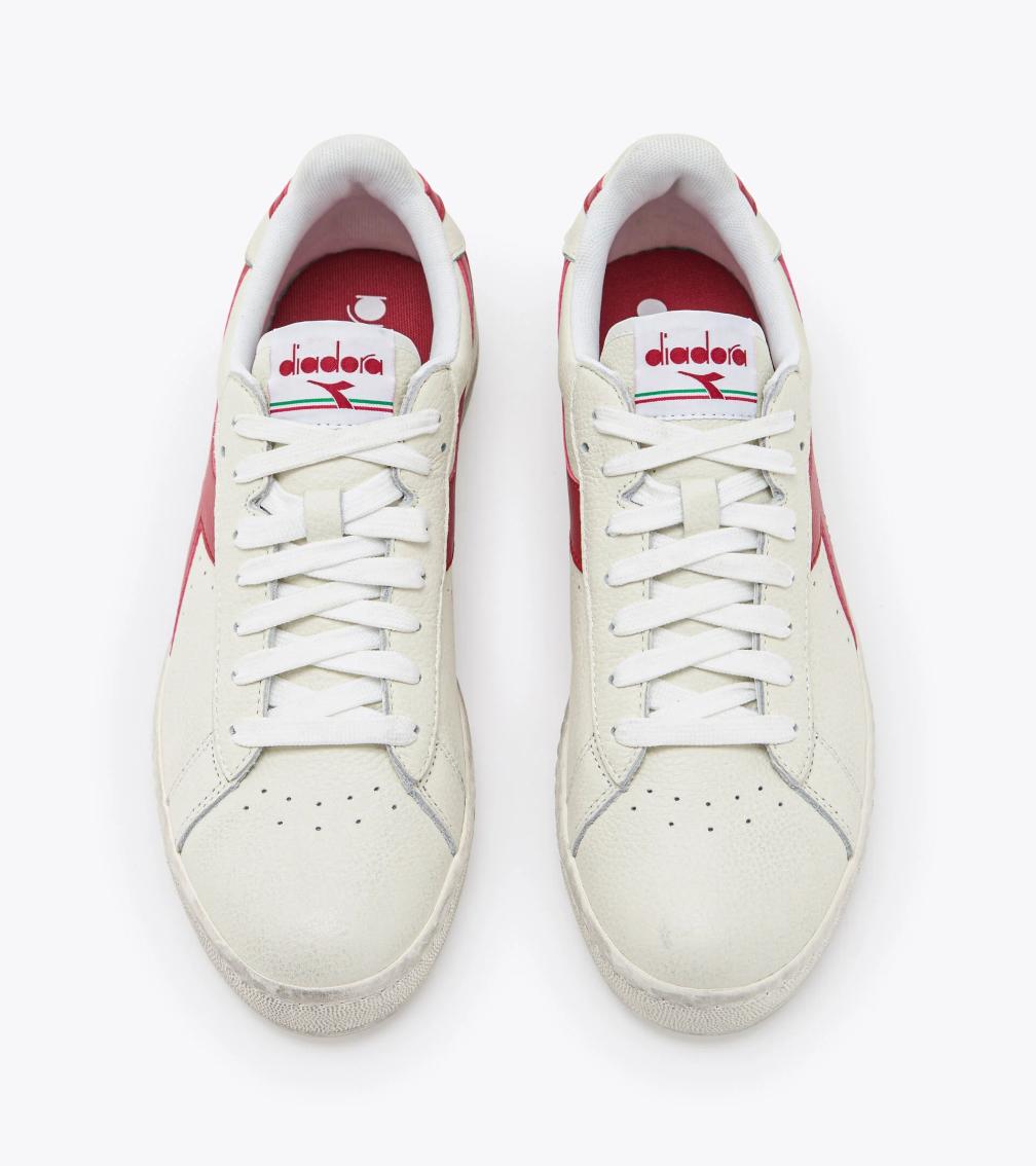 Scarpe sneakers Diadora Game Low Waxed white red
