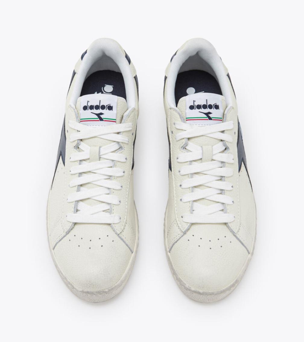 Scarpe sneakers Diadora Game Low Waxed white blue