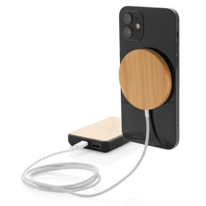 AccessoriXdC Ricaricatore Wireless Magnetico 10W Bambu Brown