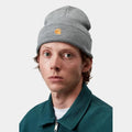 Beanie Carhartt Chase Grey Heat Gold