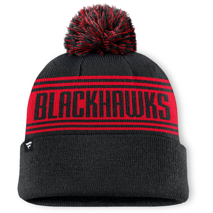 Beanie M&N NHL Pom CHI BLACKHAWKS blk