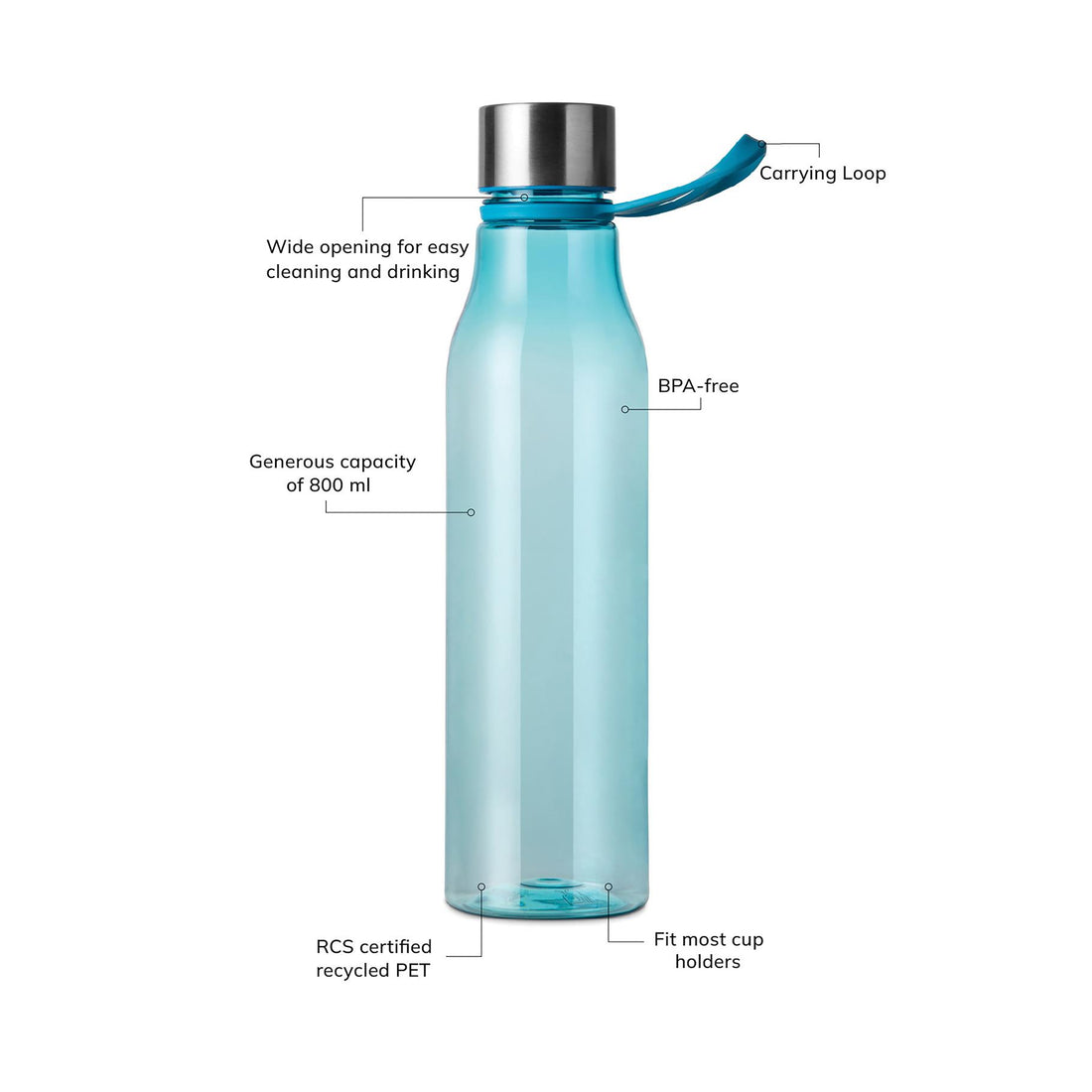 Borraccia Xd Connects Vinga RCS 800ML Blue
