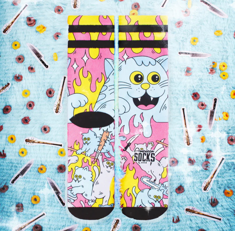 Calze American Socks Killer Kitties Multicolor