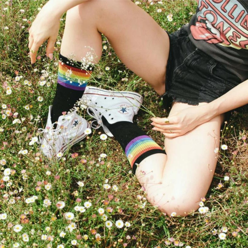 Calze American Socks Rainbow Pride black