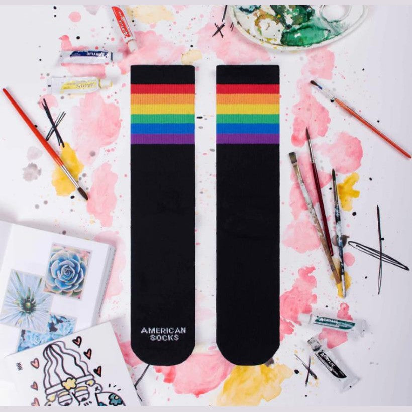 Calze American Socks Rainbow Pride black