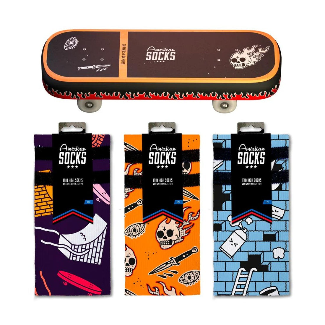 Calze American Socks Skateboard Giftbox