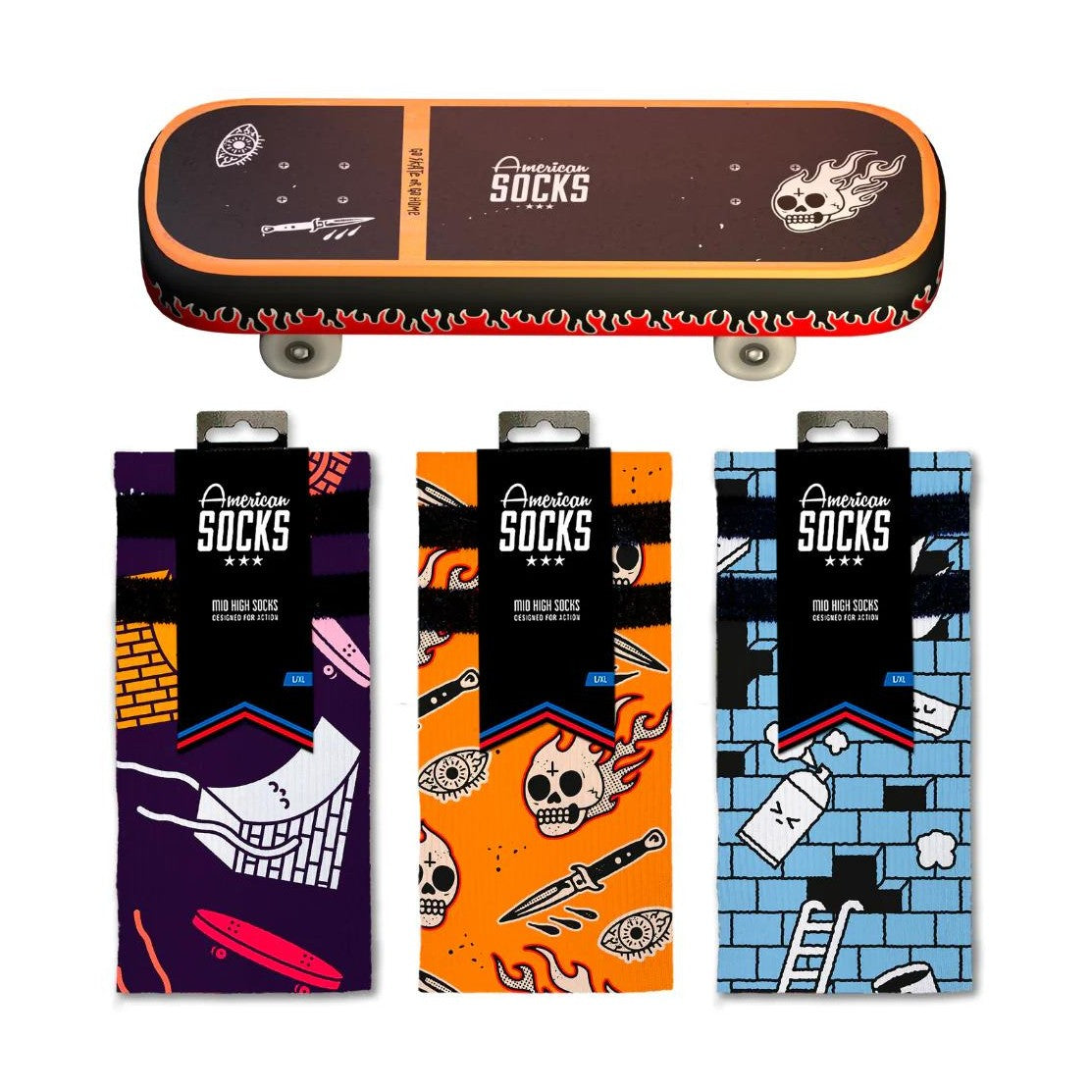 Calze American Socks Skateboard Giftbox