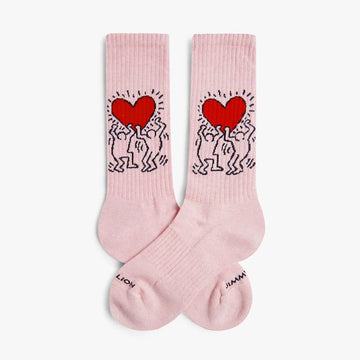 Calze Jimmy Lion Keith Haring Heart multicolor