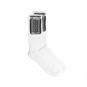 Calze Propaganda Ribs white