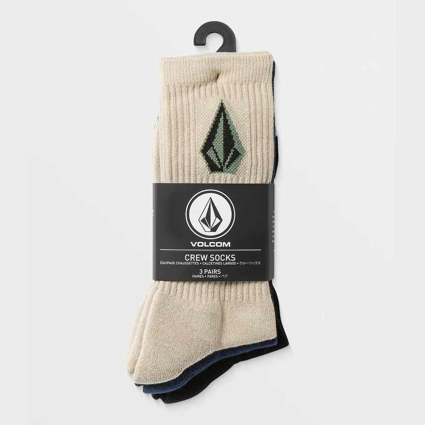 Calze Volcom Full Stone 3 pack khaki