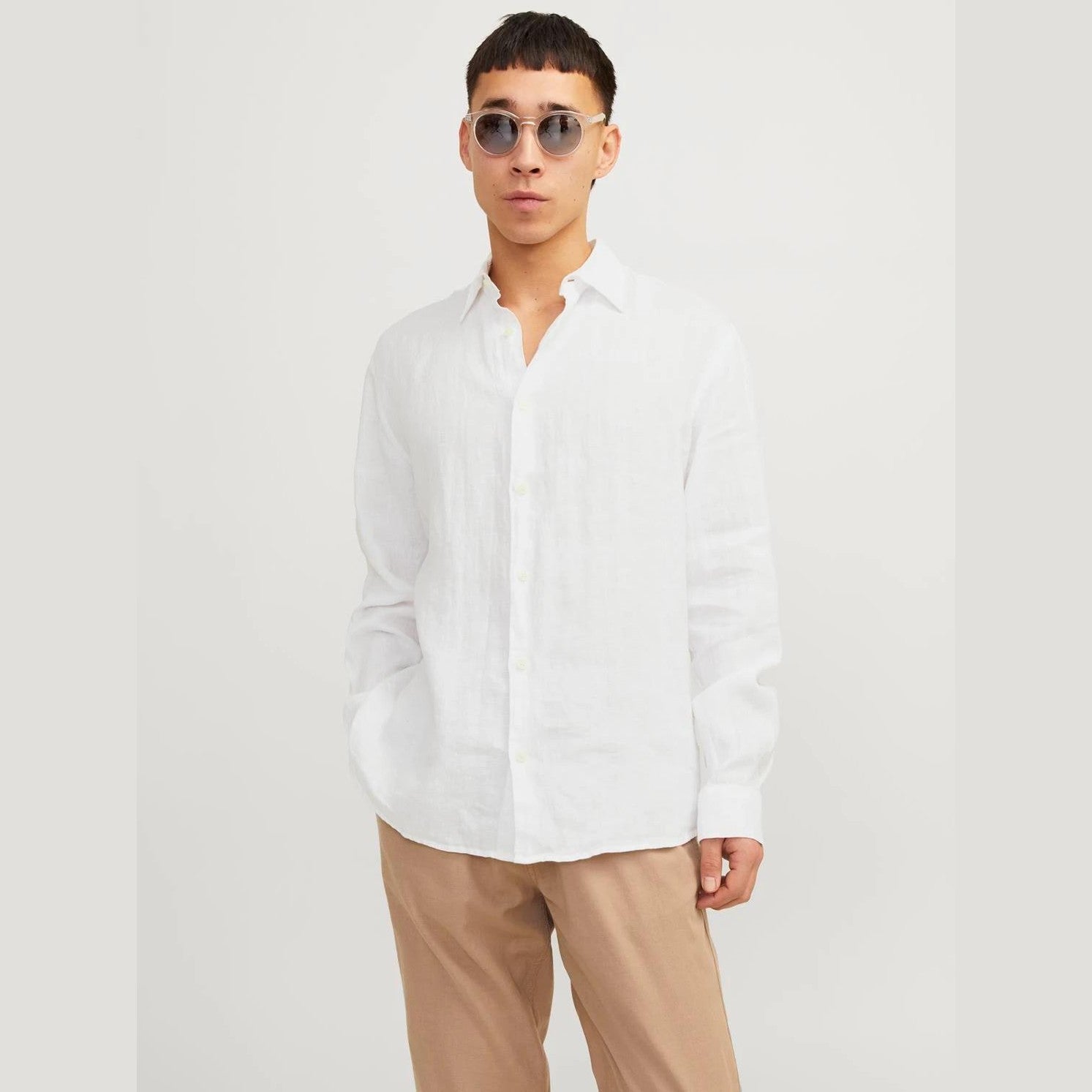 Camicia Jack & Jones Clawrence Linen bright white