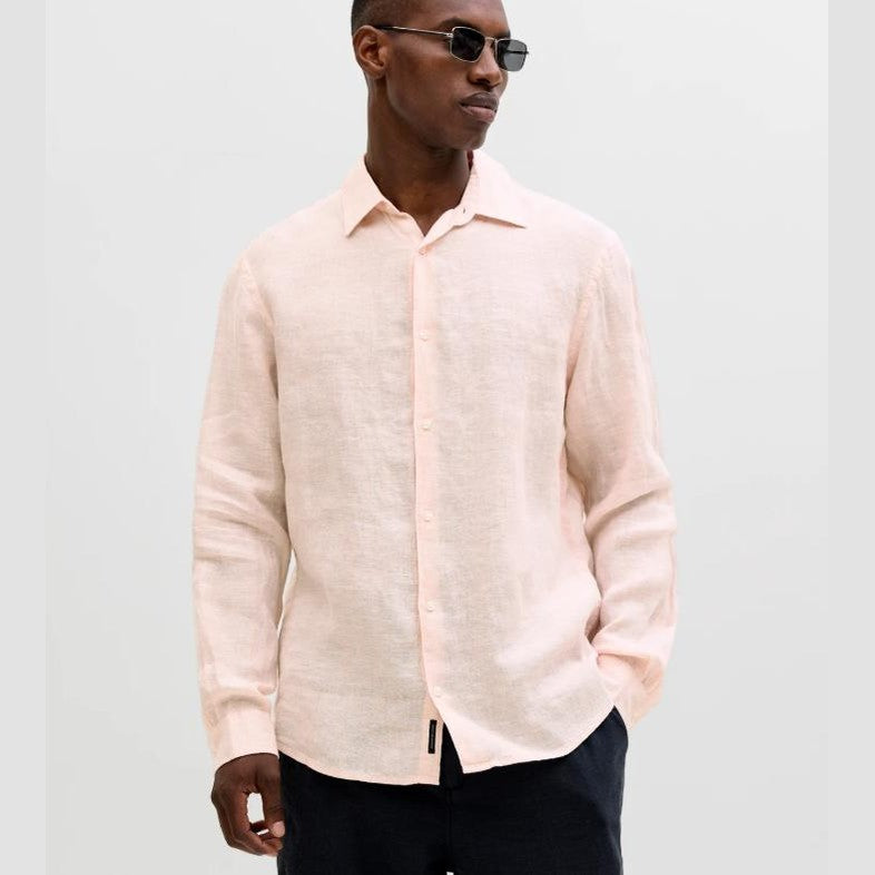 Camicia Jack & Jones Lawrence Linen LS Pink