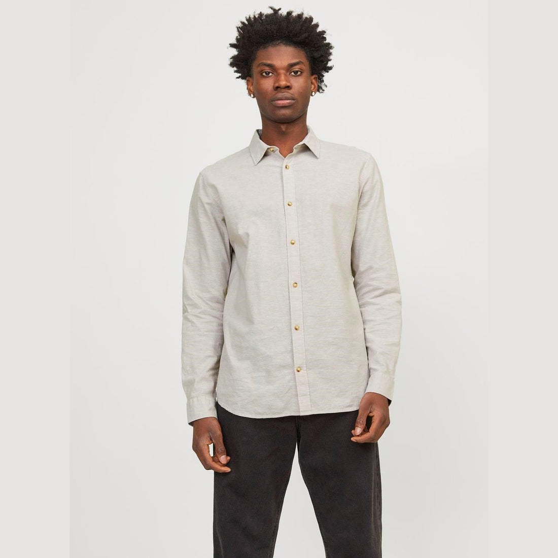 Camicia Jack & Jones Summer Linen Blend beige