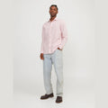 Camicia Jack & Jones Summer Linen Blend pink nectar