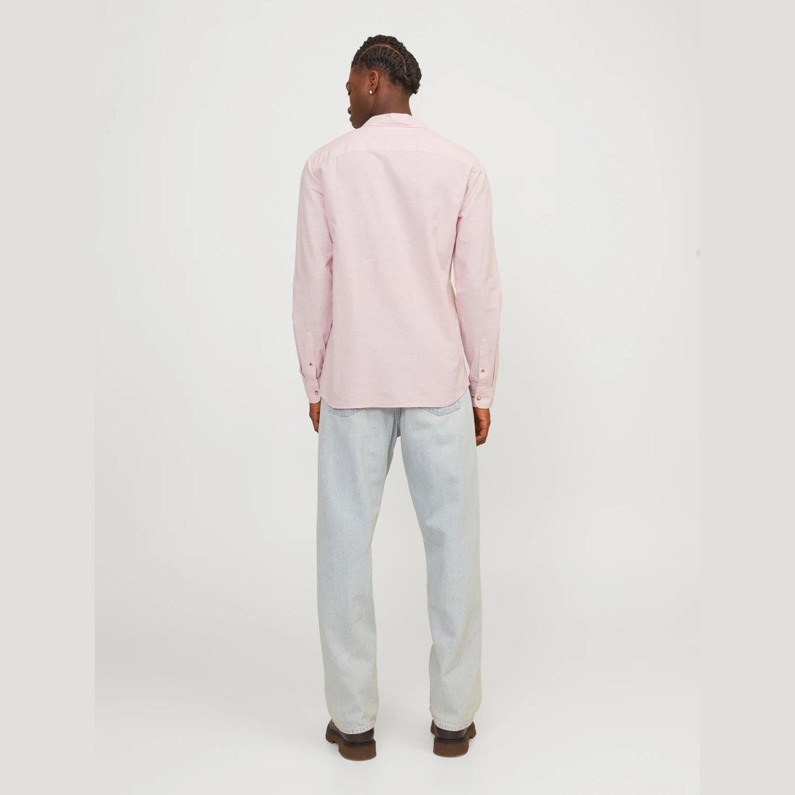 Camicia Jack & Jones Summer Linen Blend pink nectar