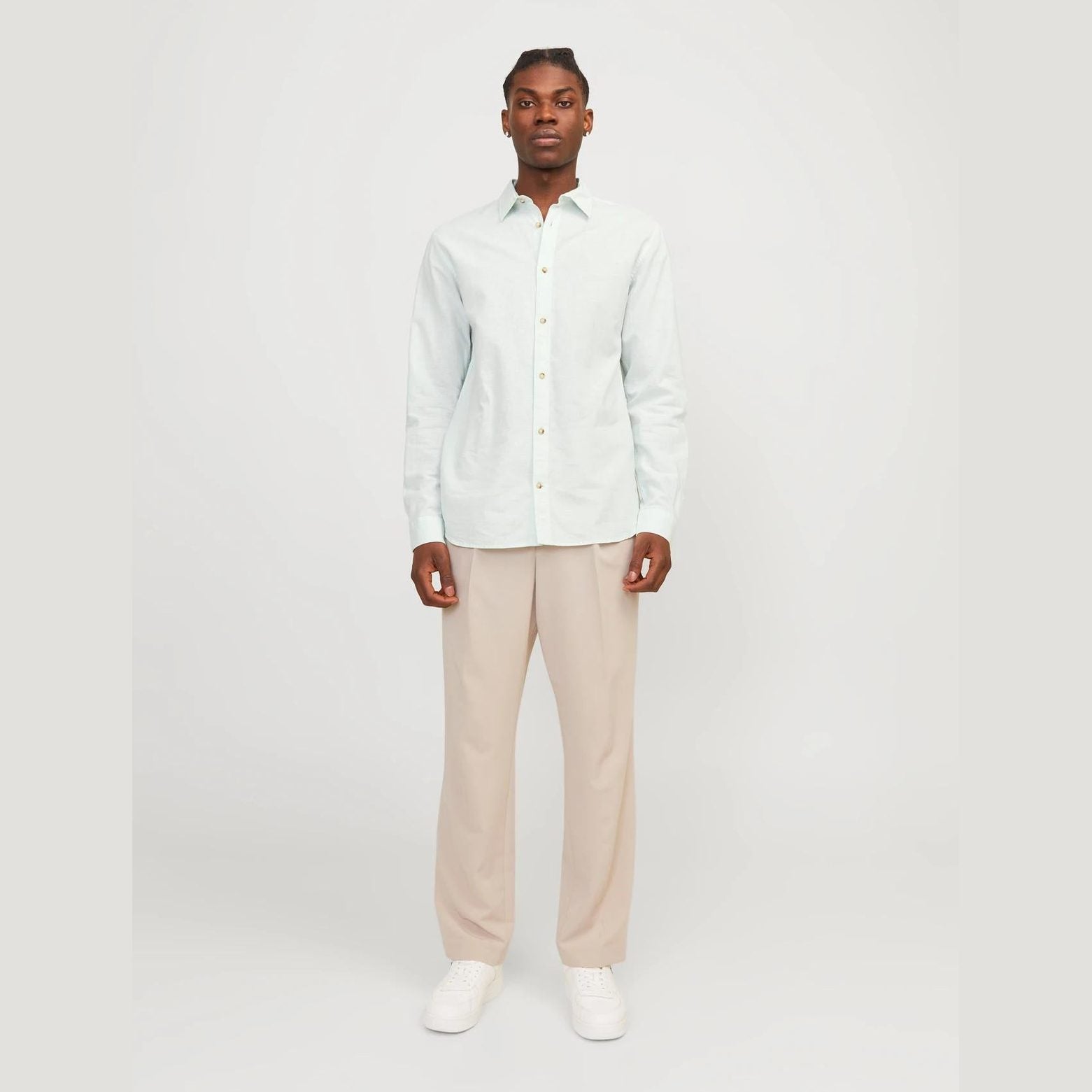 Camicia Jack & Jones Summer Linen Blend soothing sea