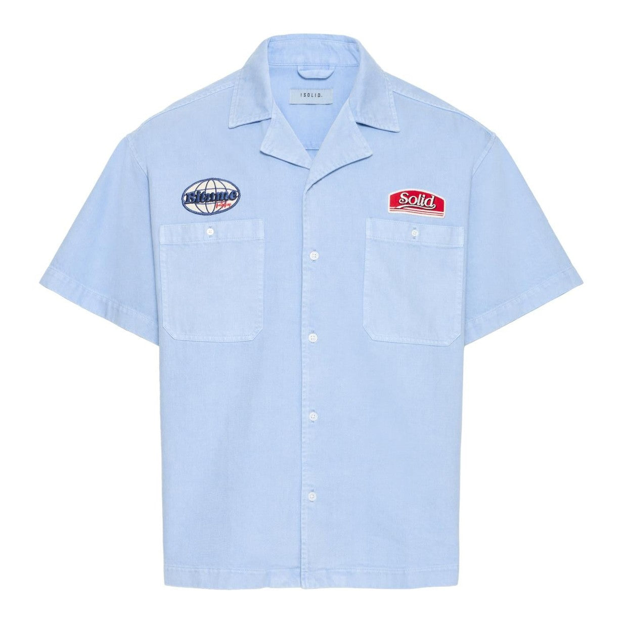 Camicia Solid Boone Blue