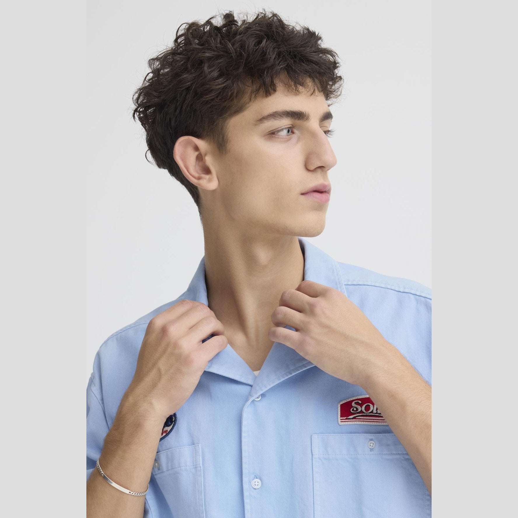 Camicia Solid Boone Blue