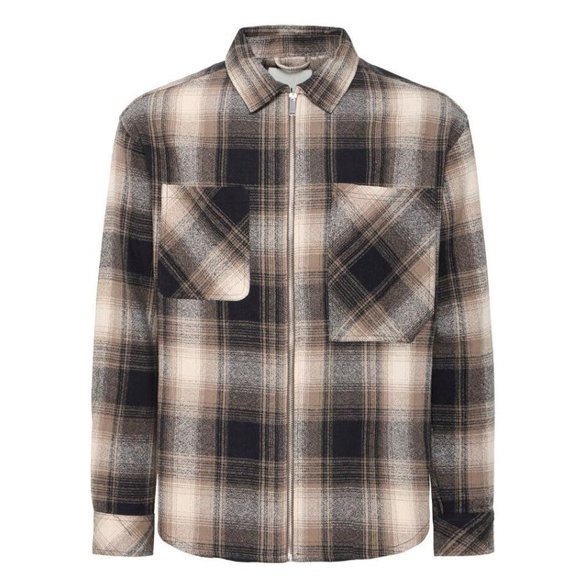 Camicia Solid Drikki slate blk brown