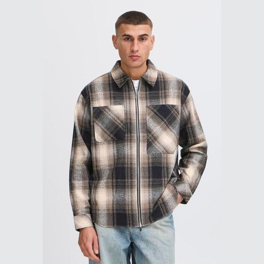 Camicia Solid Drikki slate blk brown