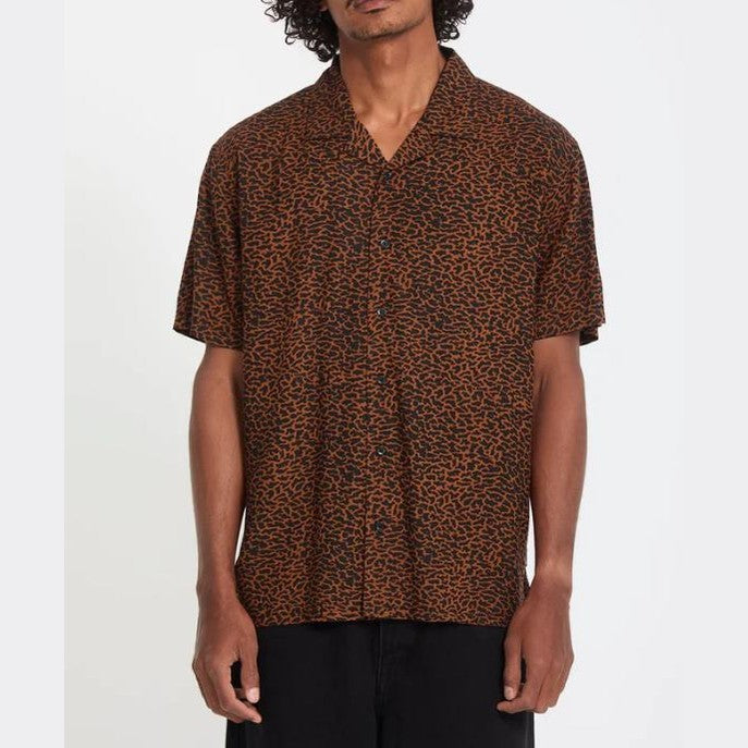 Camicia Volcom Utopias Print Brown Horn