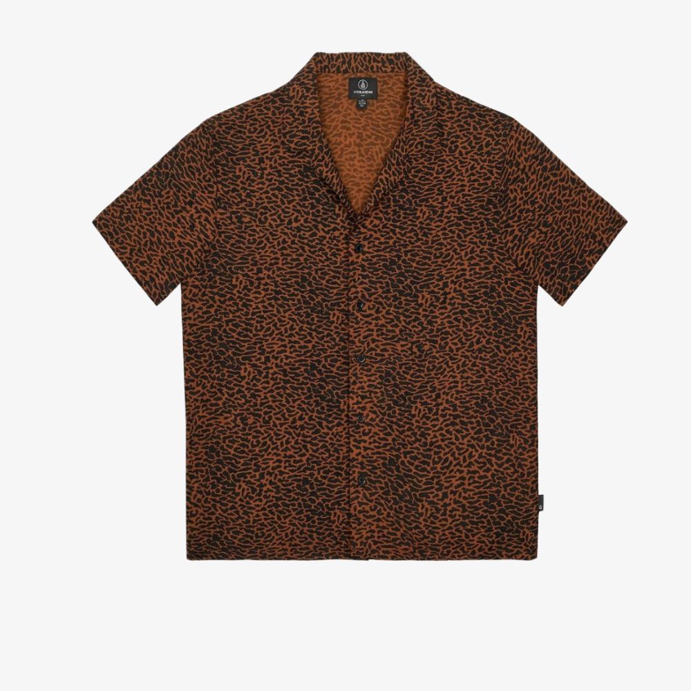 Camicia Volcom Utopias Print Brown Horn