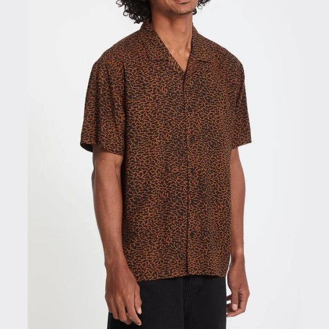 Camicia Volcom Utopias Print Brown Horn
