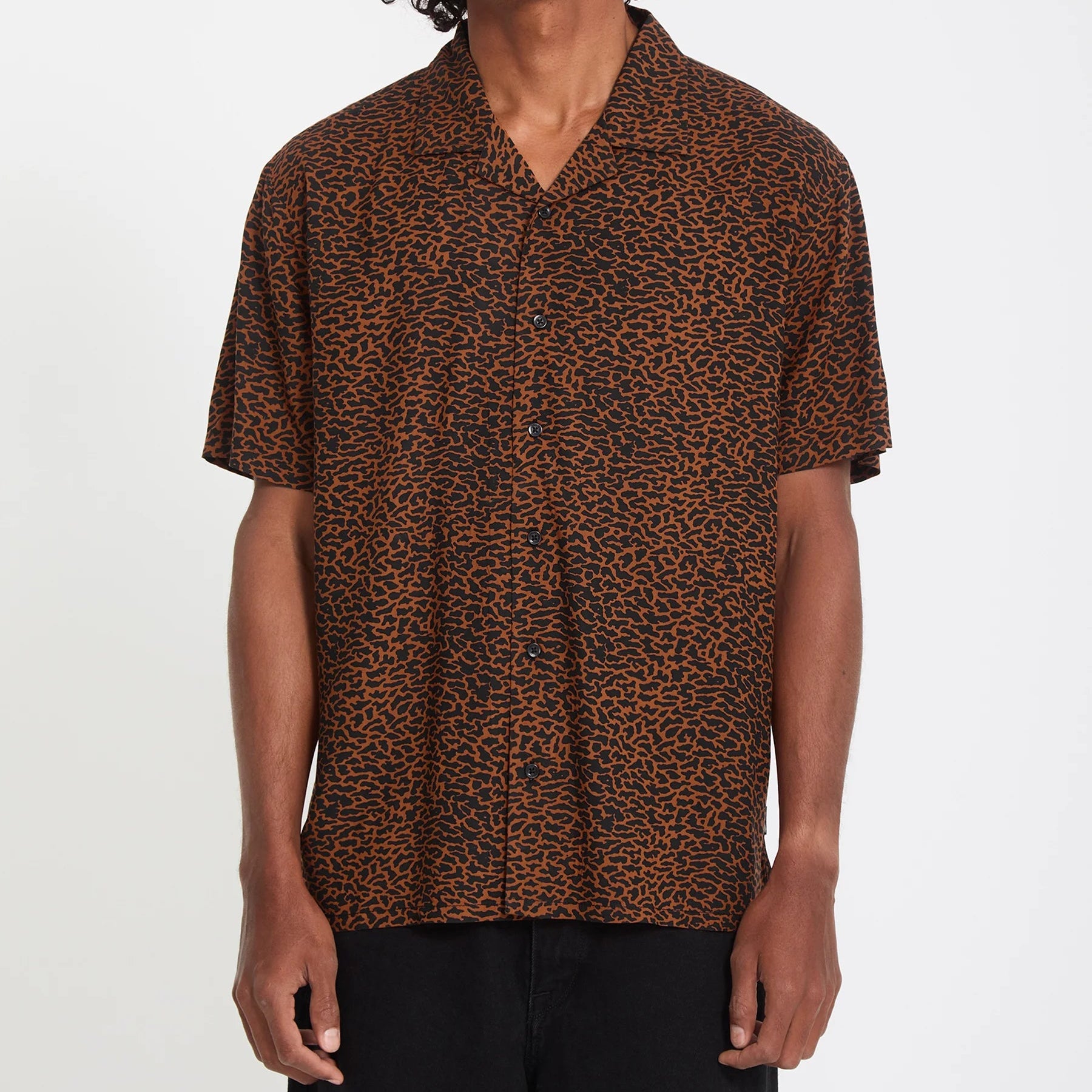 Camicia Volcom Utopias Print Brown Horn