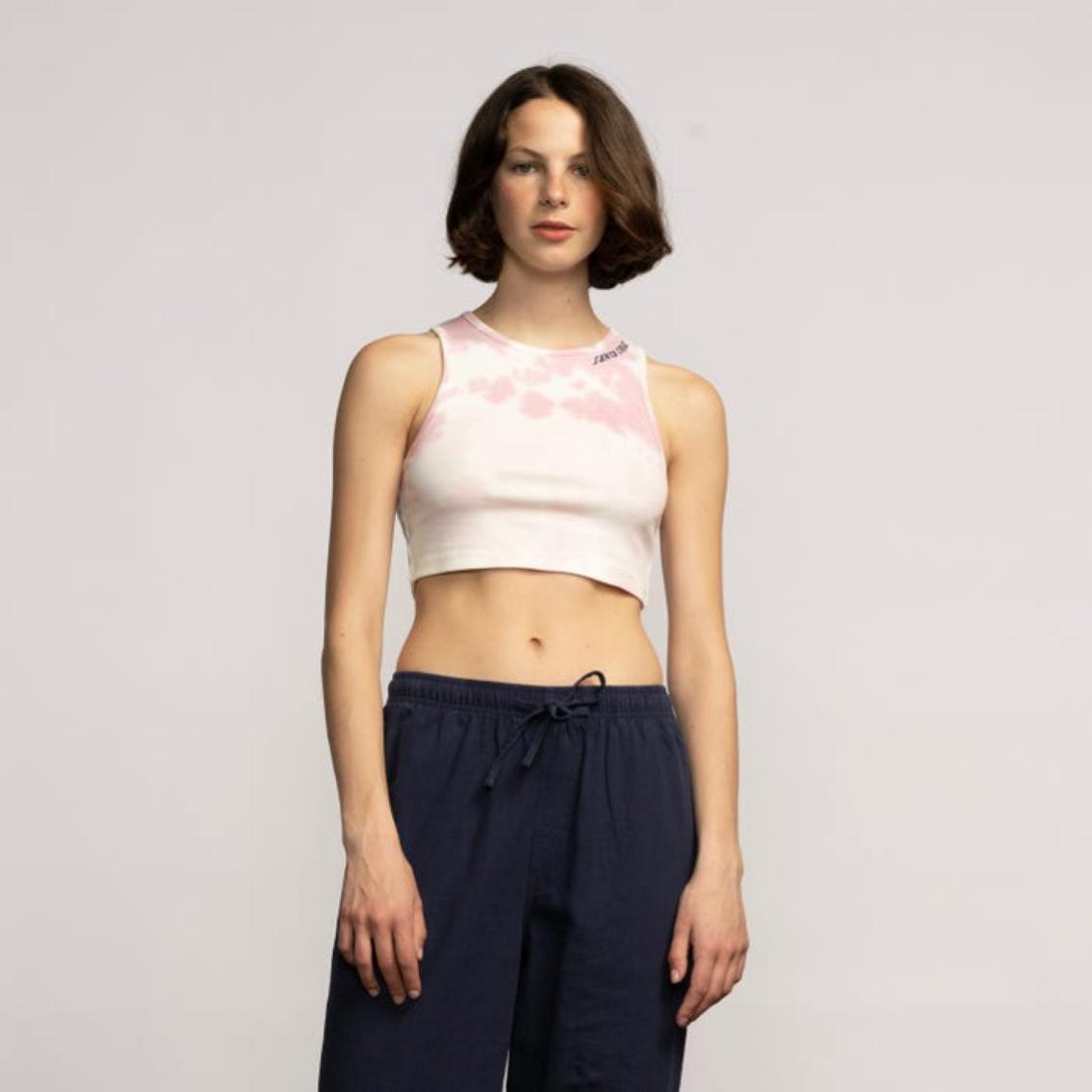 Canottiera Santa Cruz Strip tank vest pink dip dye