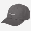 Cap Carhartt Canvas Script Porphyry Wht