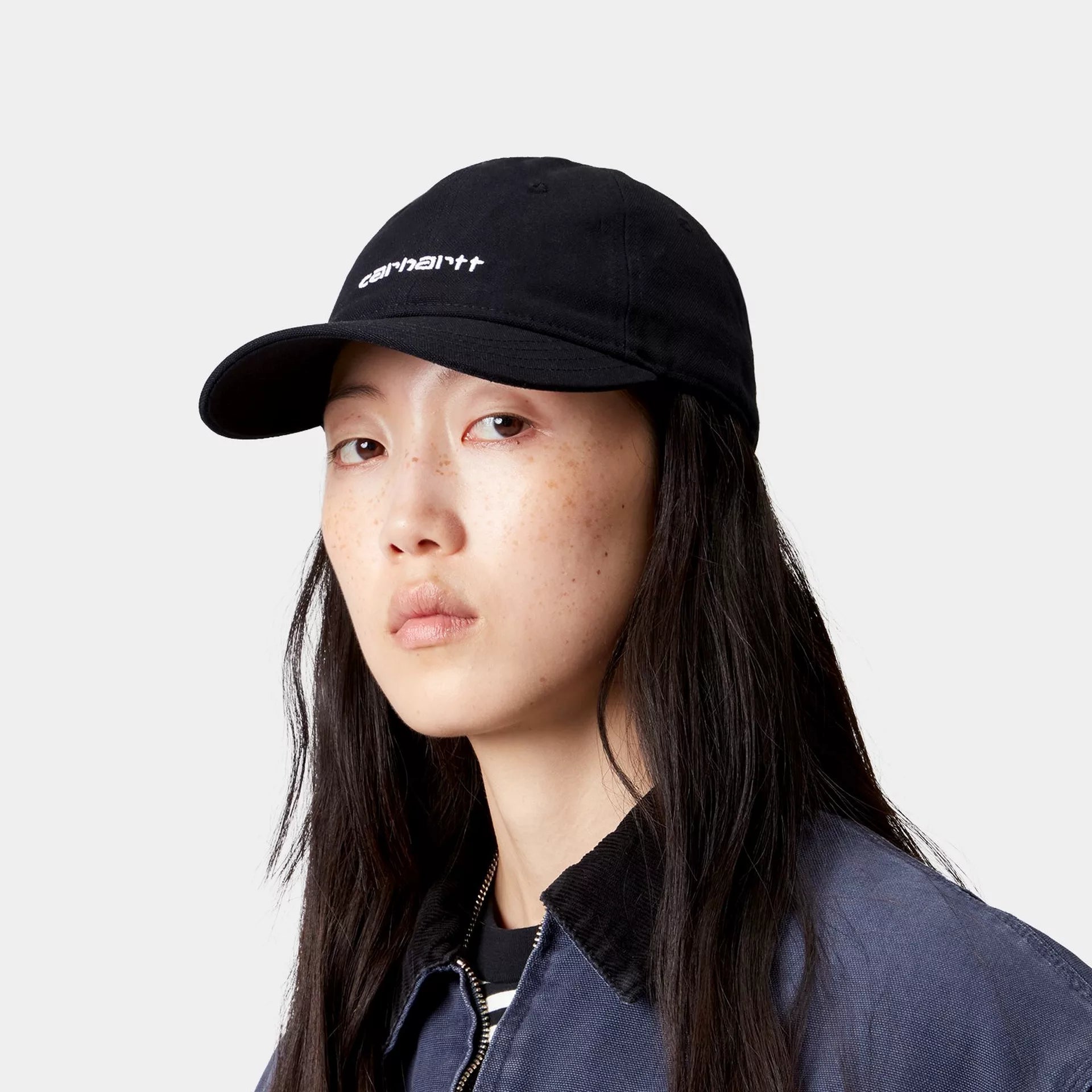 Cap Carhartt Canvas Script black white