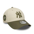 Cap New Era 940 New York Yankees MLB Sidepatch beige