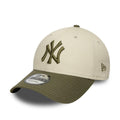 Cap New Era 940 New York Yankees MLB Sidepatch beige