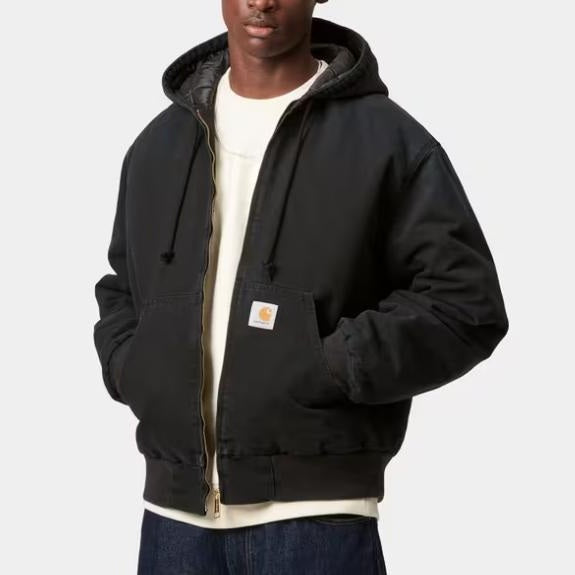 Carhartt Giacca OG Active Jkt Blk Stone Wash